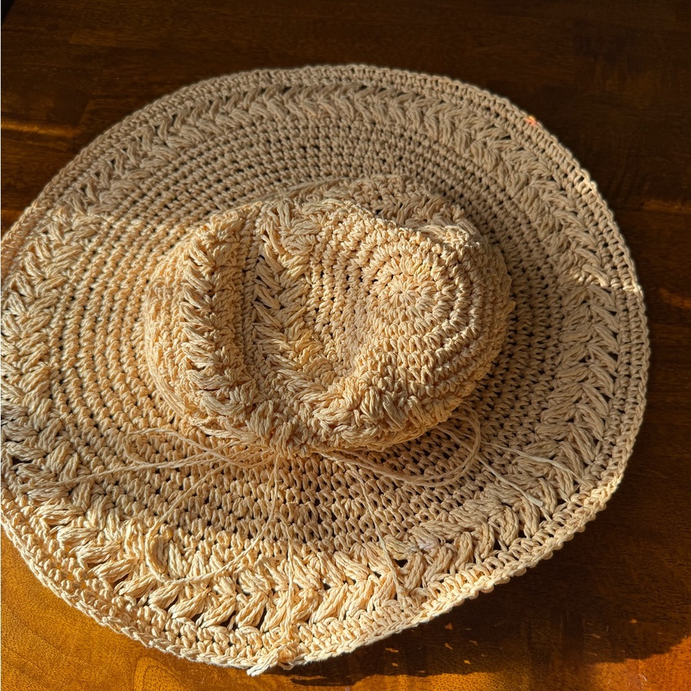 Panama Jack Woven Straw Floppy Hat